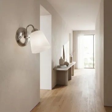 Applique murale chic à bras sinueux en nickel ou or | Mondialshop