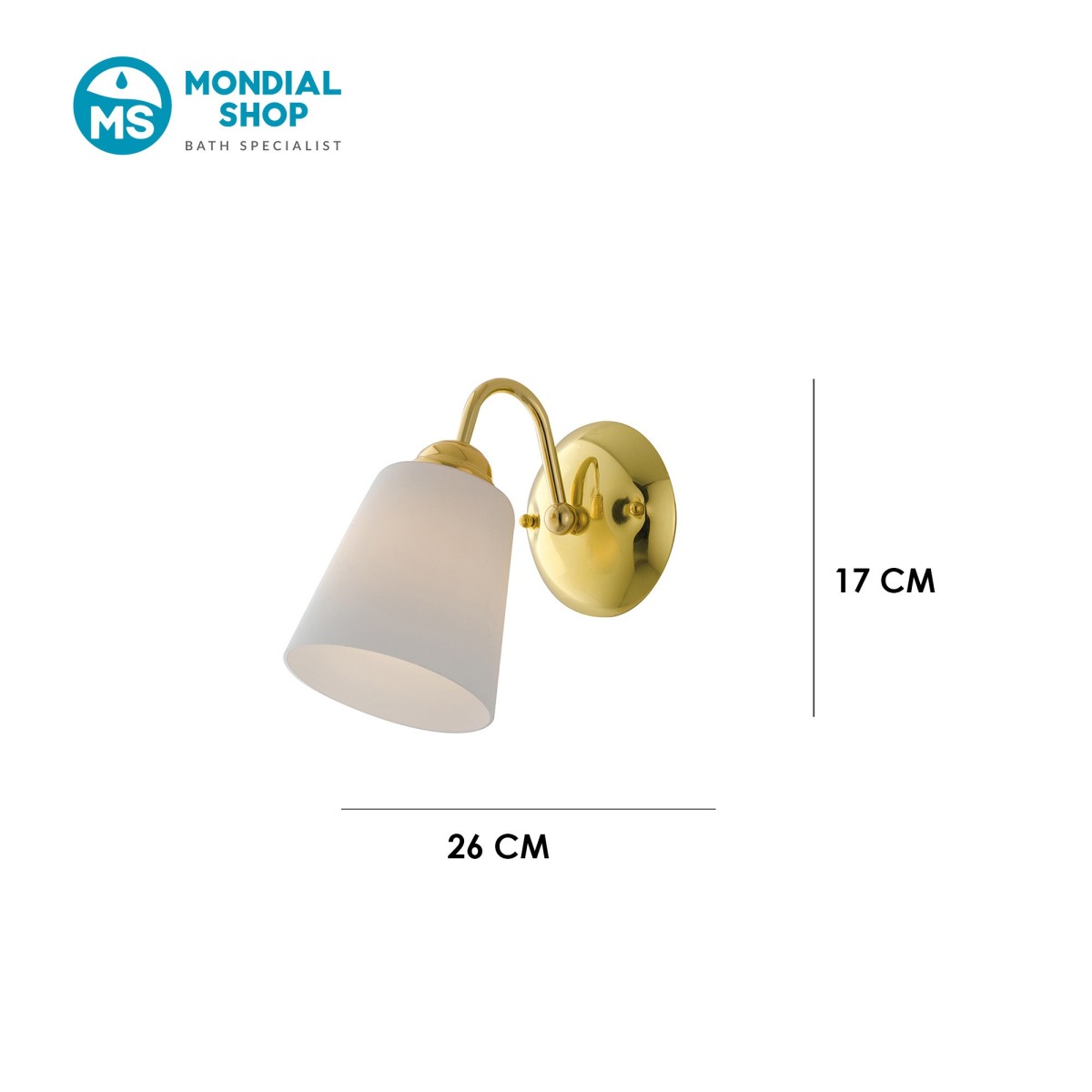 Applique murale chic à bras sinueux en nickel ou or |...