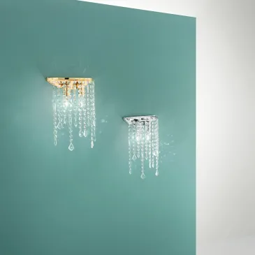 Applique murale moderne 2XE14 Or ou Chrome | Mondialshop
