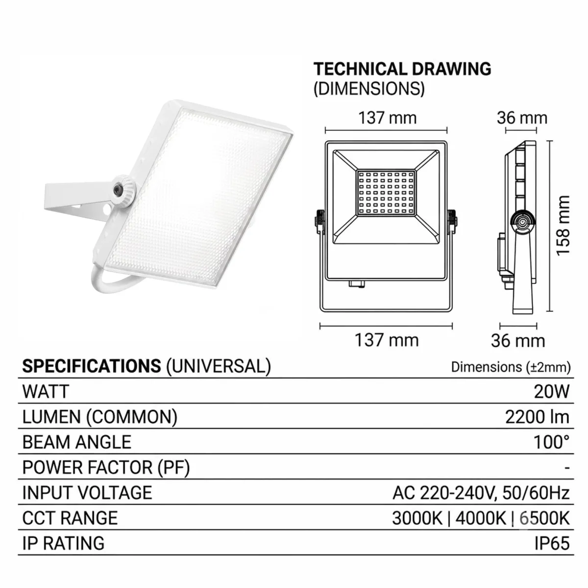 20-W-LED-Außenstrahler | Mondialshop