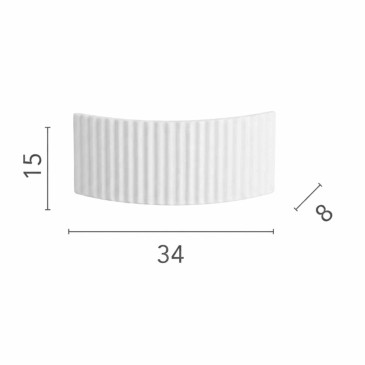 Überstreichbare Gipswandleuchte, 2xG9 | Mondialshop