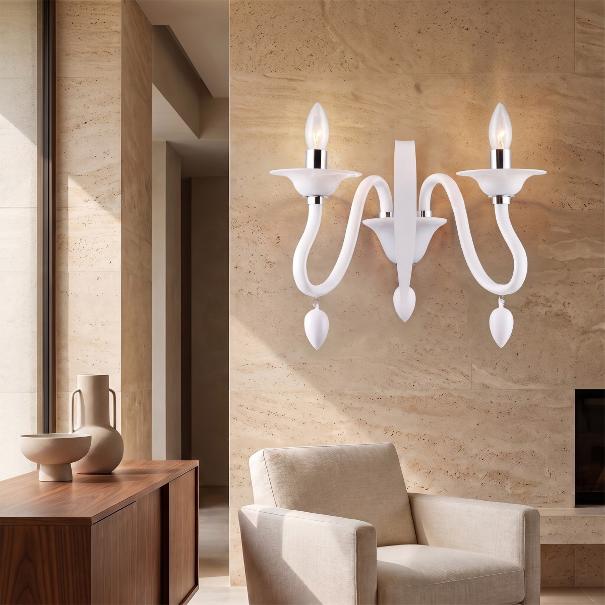 Applique murale en cristal avec 3 variantes E14 |...