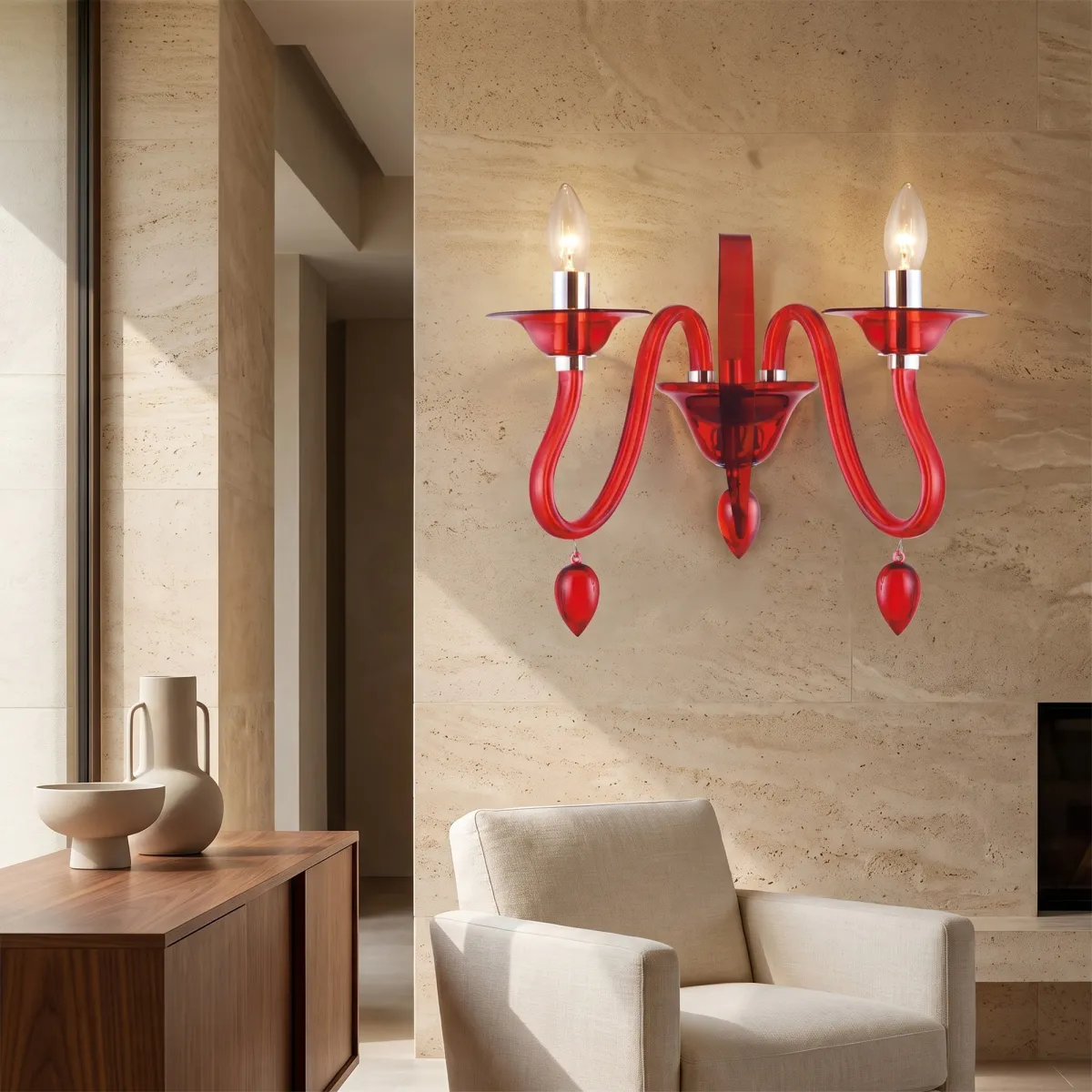 Applique murale en cristal avec 3 variantes E14 |...