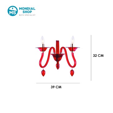 Scheda tecnica applique ESTEFAN-2 rosso