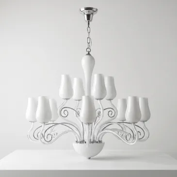 Lustre classique en verre...