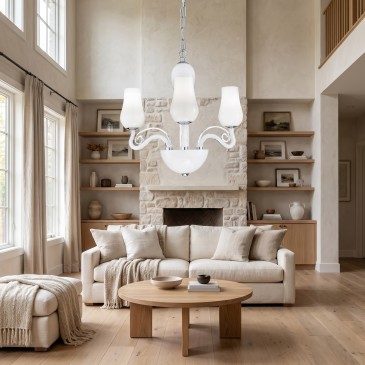 Lustre classique en verre...