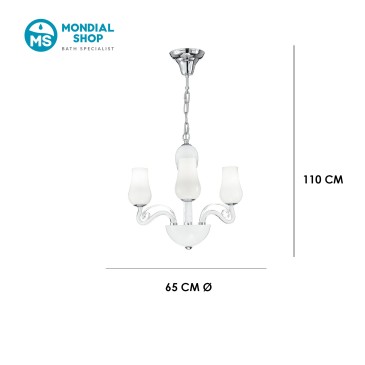 Suspension en verre soufflé teinté, E14 | Mondialshop