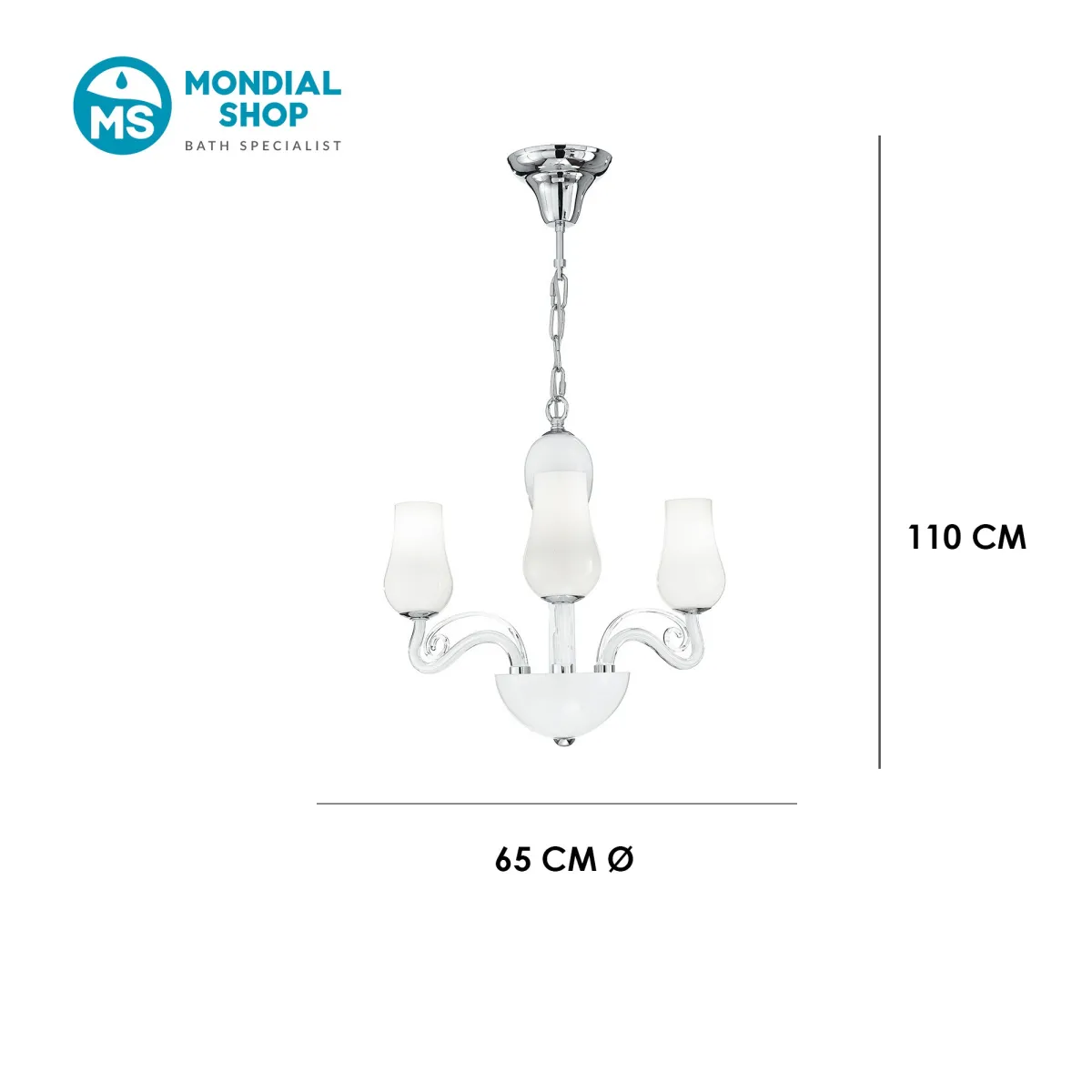 Sospensione Vetro Soffiato Sfumato E14 | Mondialshop