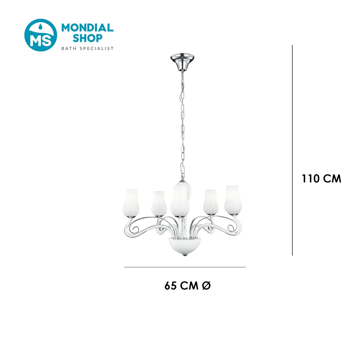 Suspension en verre soufflé ombré | Mondialshop