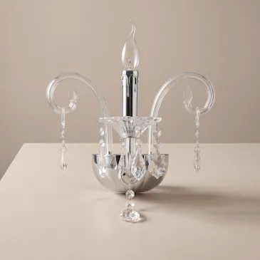 Applique murale classique en verre et cristal K9 | Mondialshop
