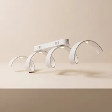 Plafonnier LED SPIRAL 20W, blanc ou noir | Mondialshop