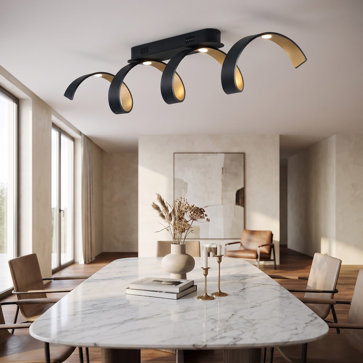 SPIRAL 20W LED-Deckenleuchte, Weiß oder Schwarz |...