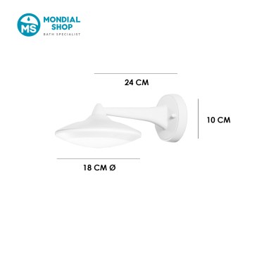 Applique LED 12W da Esterno Bianca o Nera | Mondialshop