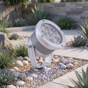 Projecteur de jardin LED RGB 9 W avec piquet | Mondialshop