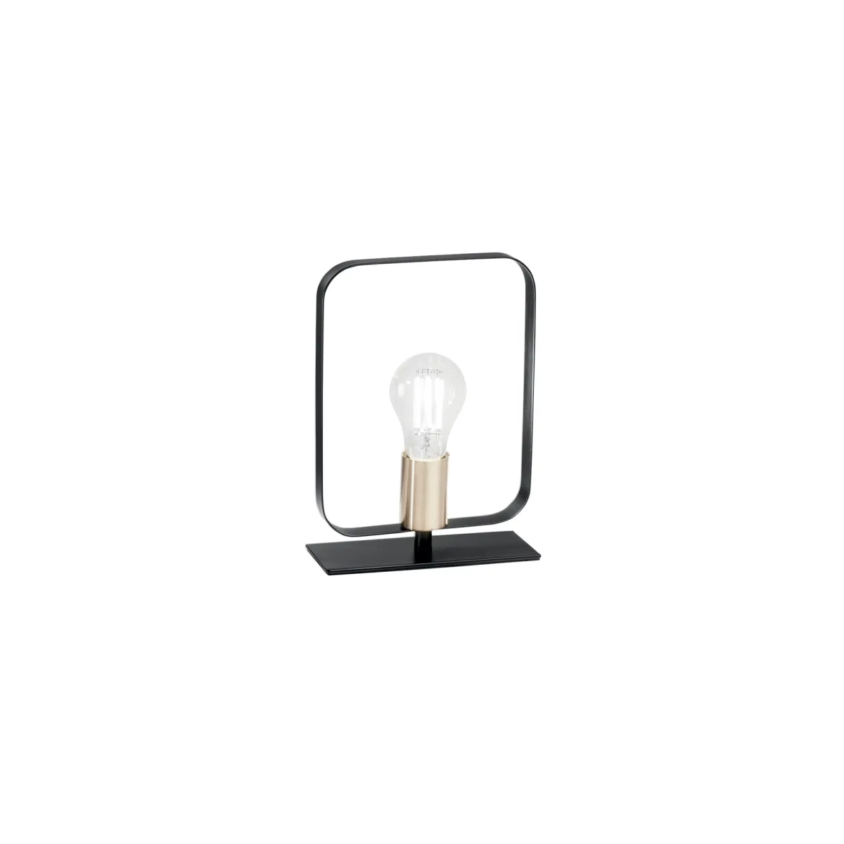 Lampe de table blanche et nickelée | Mondialshop