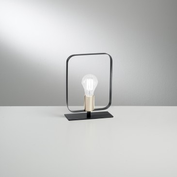 Lampe de table blanche et nickelée | Mondialshop