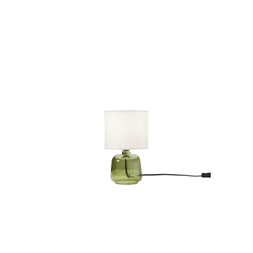 Glas- und Stofflampe, 4 Varianten, E14