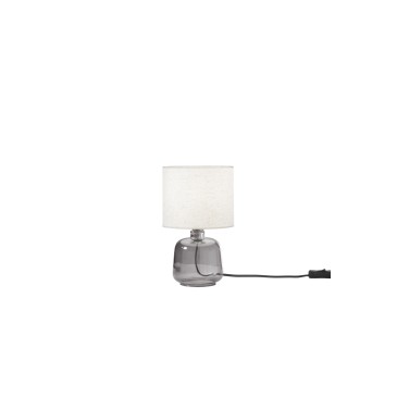 Lampe en verre et tissu, 4 variantes E14