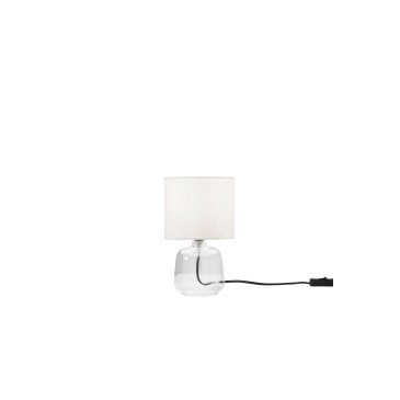 Lampe en verre et tissu, 4 variantes E14