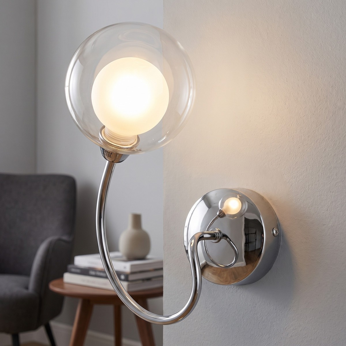 G9-Wandleuchte in Chrom für Spiegel oder Flure | Mondialshop
