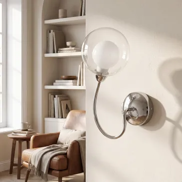 G9-Wandleuchte in Chrom für Spiegel oder Flure | Mondialshop