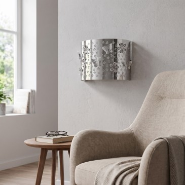 Applique Moderna Design a fiori e farfalle E14