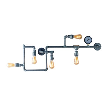 Rustikale Vintage-Deckenleuchte in Rost oder Zink | Mondialshop