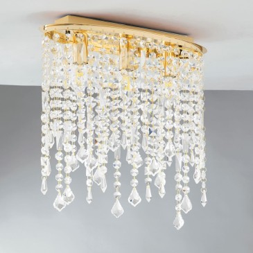 Plafoniera Classica Ovale con Cristalli K9 | Mondialshop
