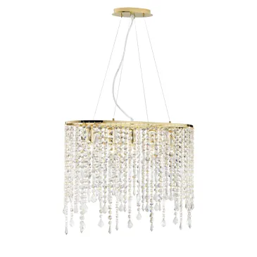 Lampadario Ovale a 5 Luci con Cristalli K9 | Mondialshop