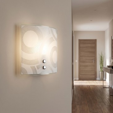 Quadratische Graniglia-Wandleuchte aus Glas, E27 | Mondialshop
