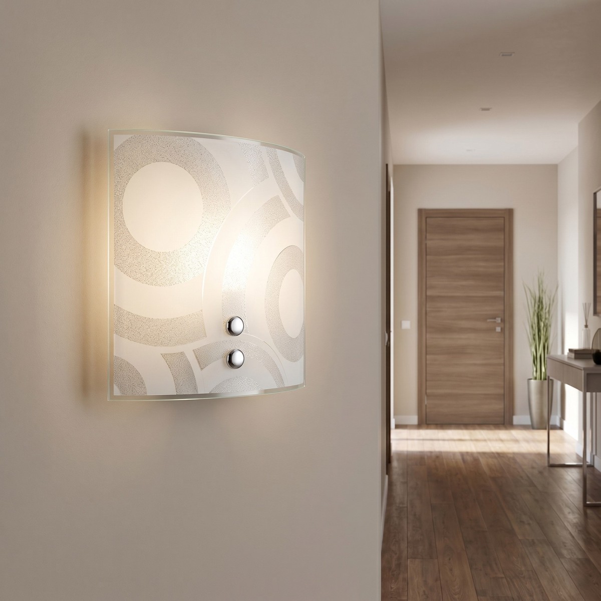Quadratische Graniglia-Wandleuchte aus Glas, E27 |...