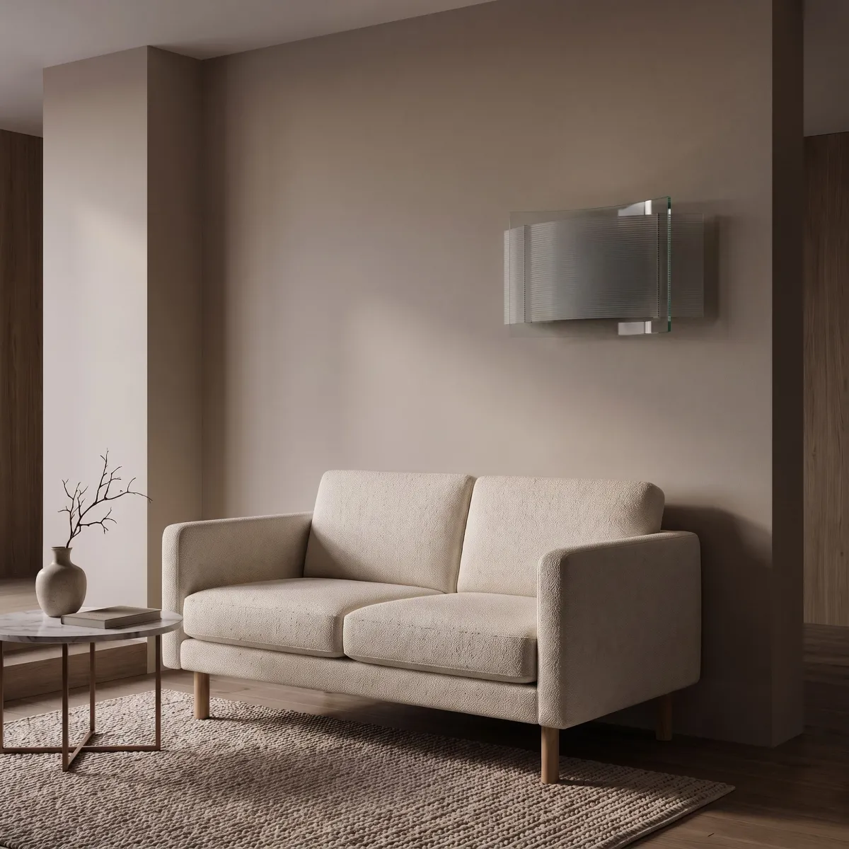 Applique murale E27 à double verre blanc | Mondialshop