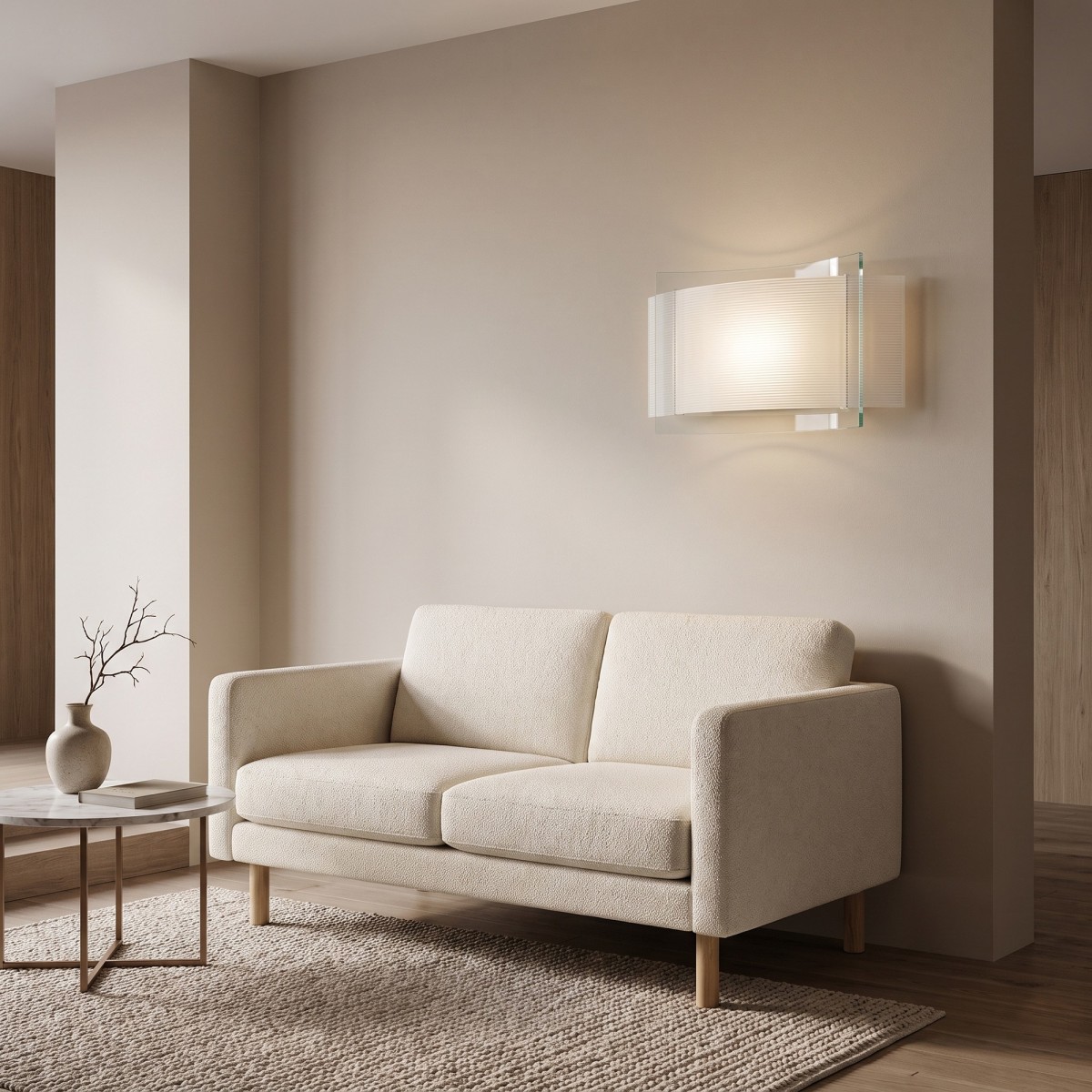 E27 Doppelglas-Wandleuchte, weiß | Mondialshop