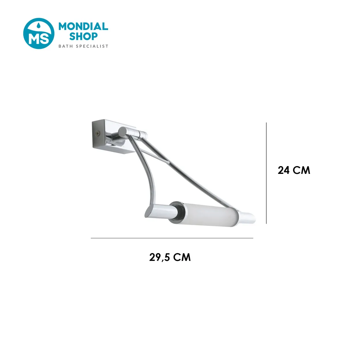 Applique Orientabile R7S Vetro e Metallo | Mondialshop