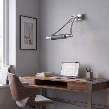 Verstellbare R7S Wandleuchte aus Glas und Metall | Mondialshop