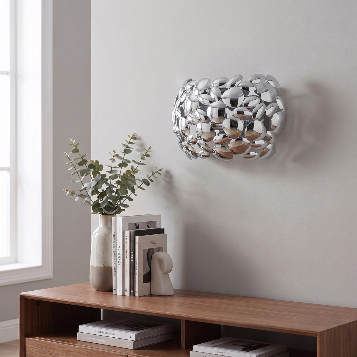 2xE14 Wandleuchte, Weiß oder Chrom | Mondialshop