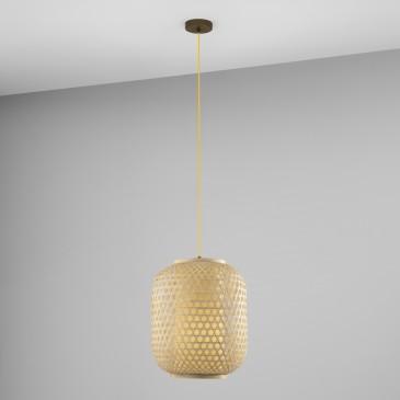 Lampadario Vintage in Bambù Naturale | Mondialshop