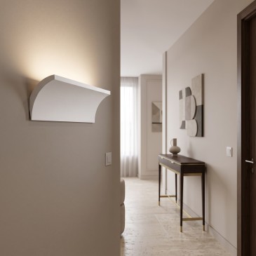applique moderna LED bianco opaco