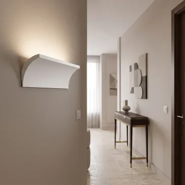 applique moderna LED bianco opaco