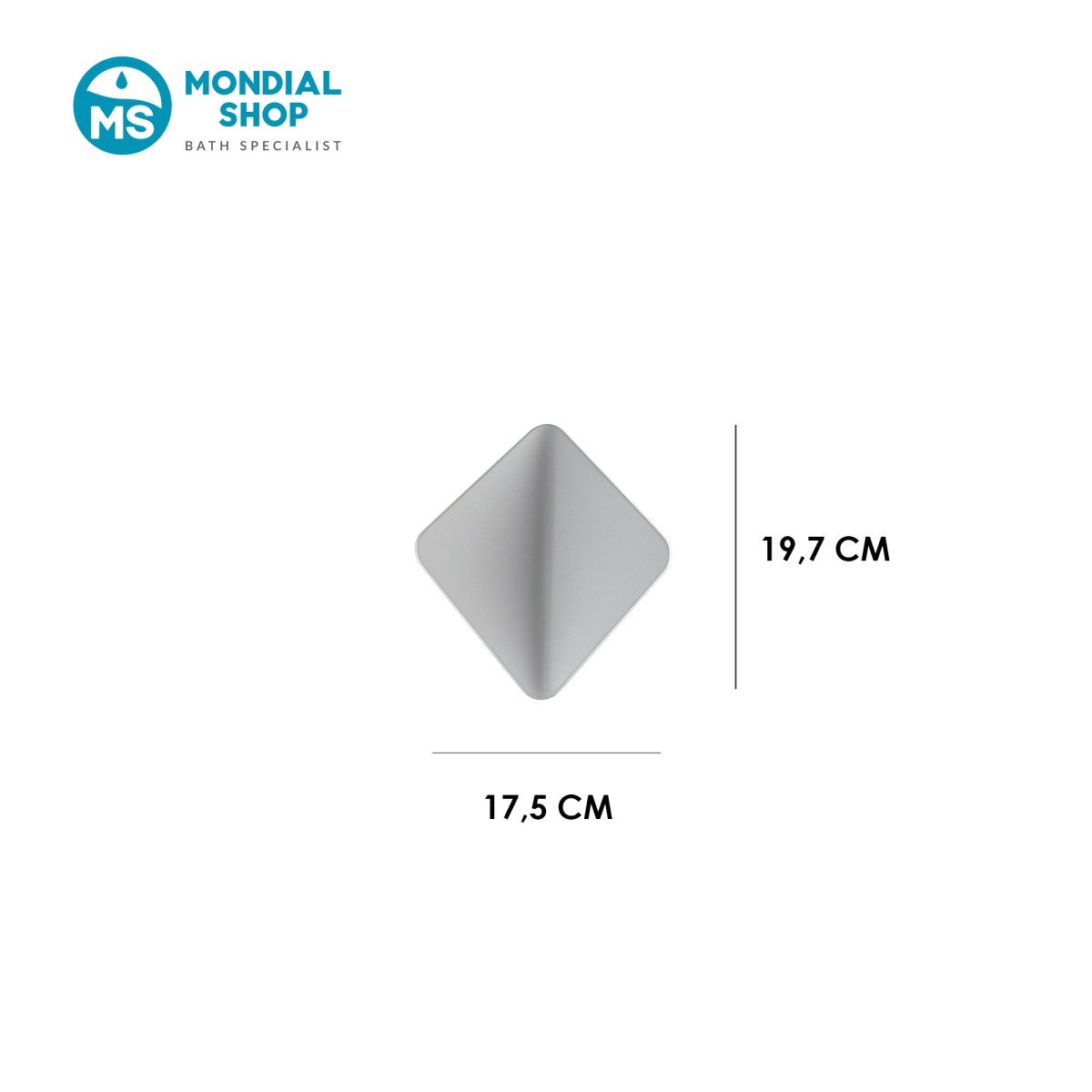 3W LED-Diamant-Wandleuchte, Weiß und Schwarz | Mondialshop