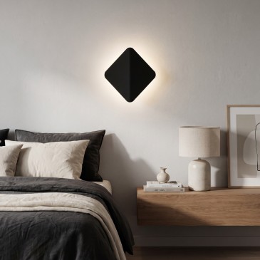 Applique a Rombo LED 3W Bianco Nero | Mondialshop