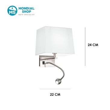 LED-Wandleuchte mit weißem oder etrurischem Schirm | Mondialshop