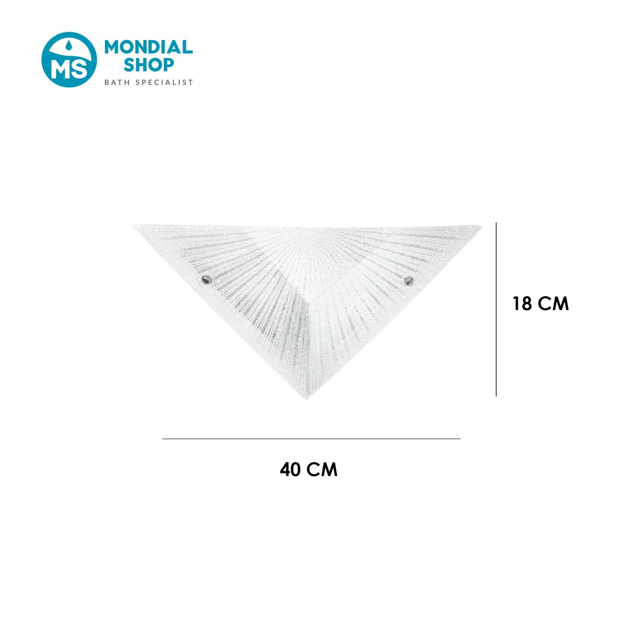 Applique murale classique en verre diamant E27 | Mondialshop