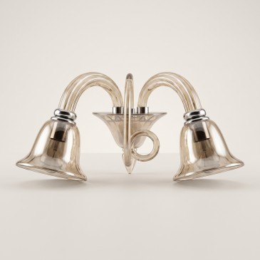 Applique Classica 2XE14 In Vetro champagne