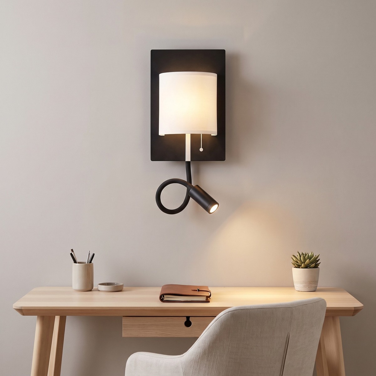 Moderne 9-W-LED-Wandleuchte, Weiß oder Schwarz | Mondialshop