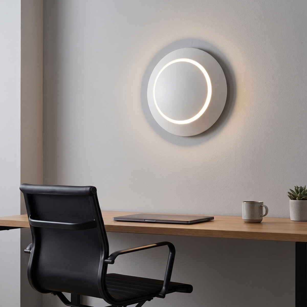 Applique murale LED ronde blanche orientable | Mondialshop