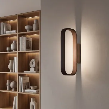 Applique murale LED marron...