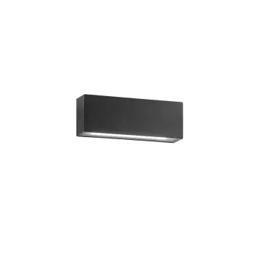 Schwarze LED-Außenwandleuchte mit zwei Lichtstrahlen | Mondialshop