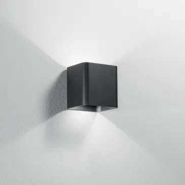 Applique murale extérieure à LED à double émission, blanche ou noire | Mondialshop