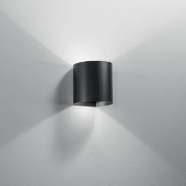 Weiße oder schwarze LED-Außenwandleuchte mit Dual-Emission | Mondialshop